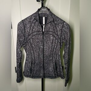 LULULEMON DEFINE Jacket Classic SUITED JACQUARD Black/White Size 12 - NWOT